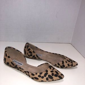 Steve Madden Elusion Leopard Cowhair Flats